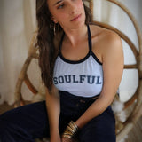Soulful Halter top - blue]- Soul Sister since 1969