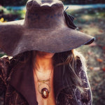 Soulful Hippie Hat Brown Faux suede 