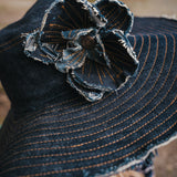 Sombrero hippie con alma - Mezclilla azul marino oscuro