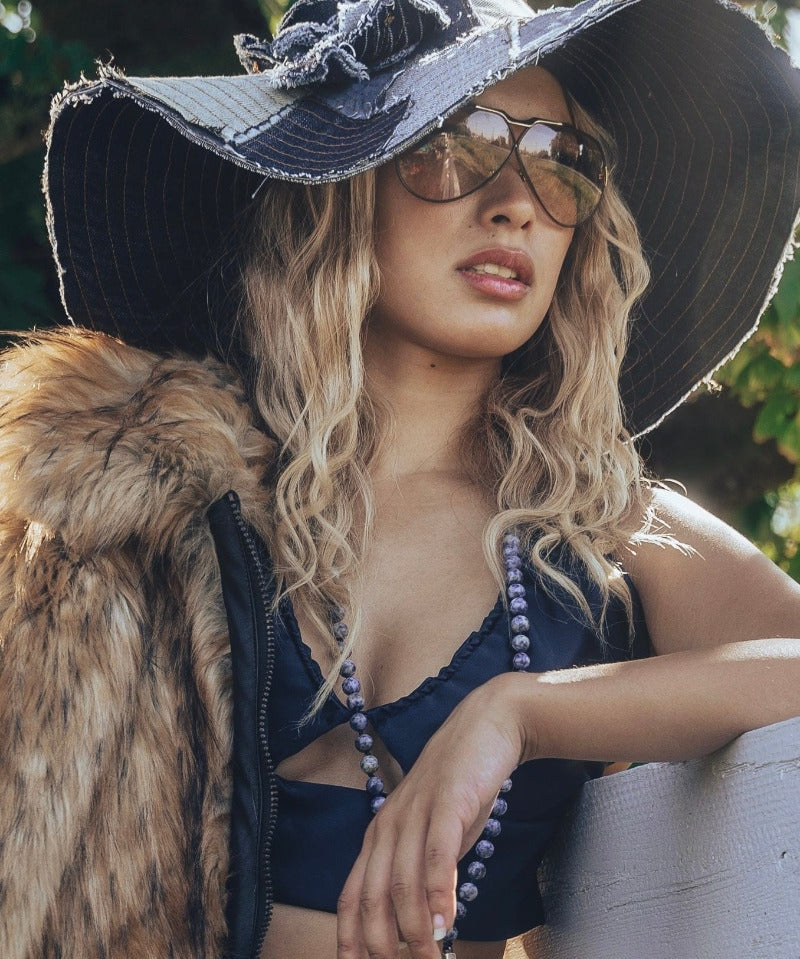 Soulful Hippie Denim Patchwork hat - Soul Sister since 1969