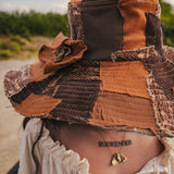 Chapeau de soleil patchwork hippie et âme