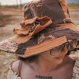 Chapeau de soleil patchwork hippie et âme