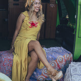 Eden Long backless Boho Dress - Yellow - Soul Sister since 1969