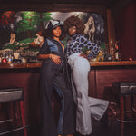 High waisted bell bottom 70s style denim jumpsuit by Soul Sister since 1969 at the speakeasy