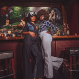 High waisted bell bottom 70s style denim jumpsuit by Soul Sister since 1969 at the speakeasy