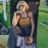 Soulful Halter Top - Yellow/Merlot