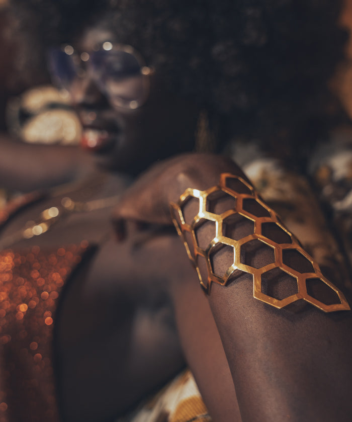 Grace Halter neck top - copper glitter - Soul Sister since 1969