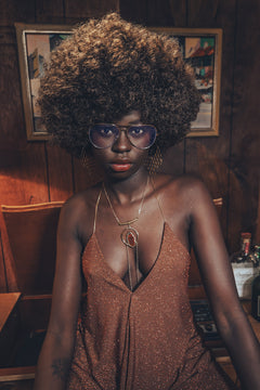 Grace Halter neck top - copper glitter - Soul Sister since 1969