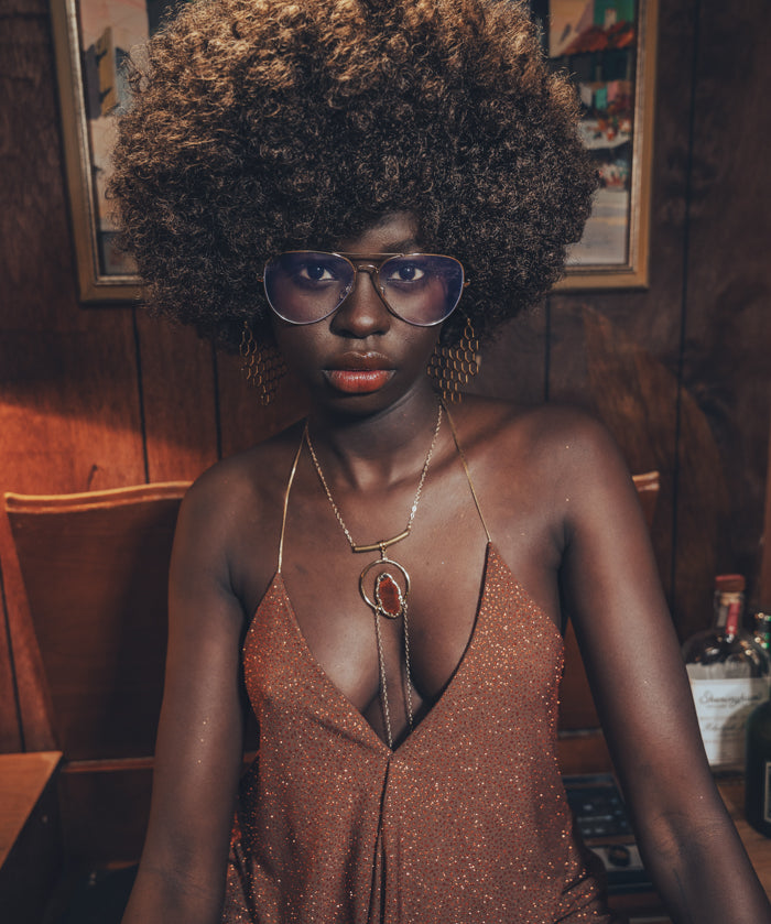 Grace Halter neck top - copper glitter - Soul Sister since 1969