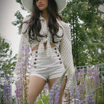 Soul Sister since 1969 - High waisted Sailor shorts - White Denim