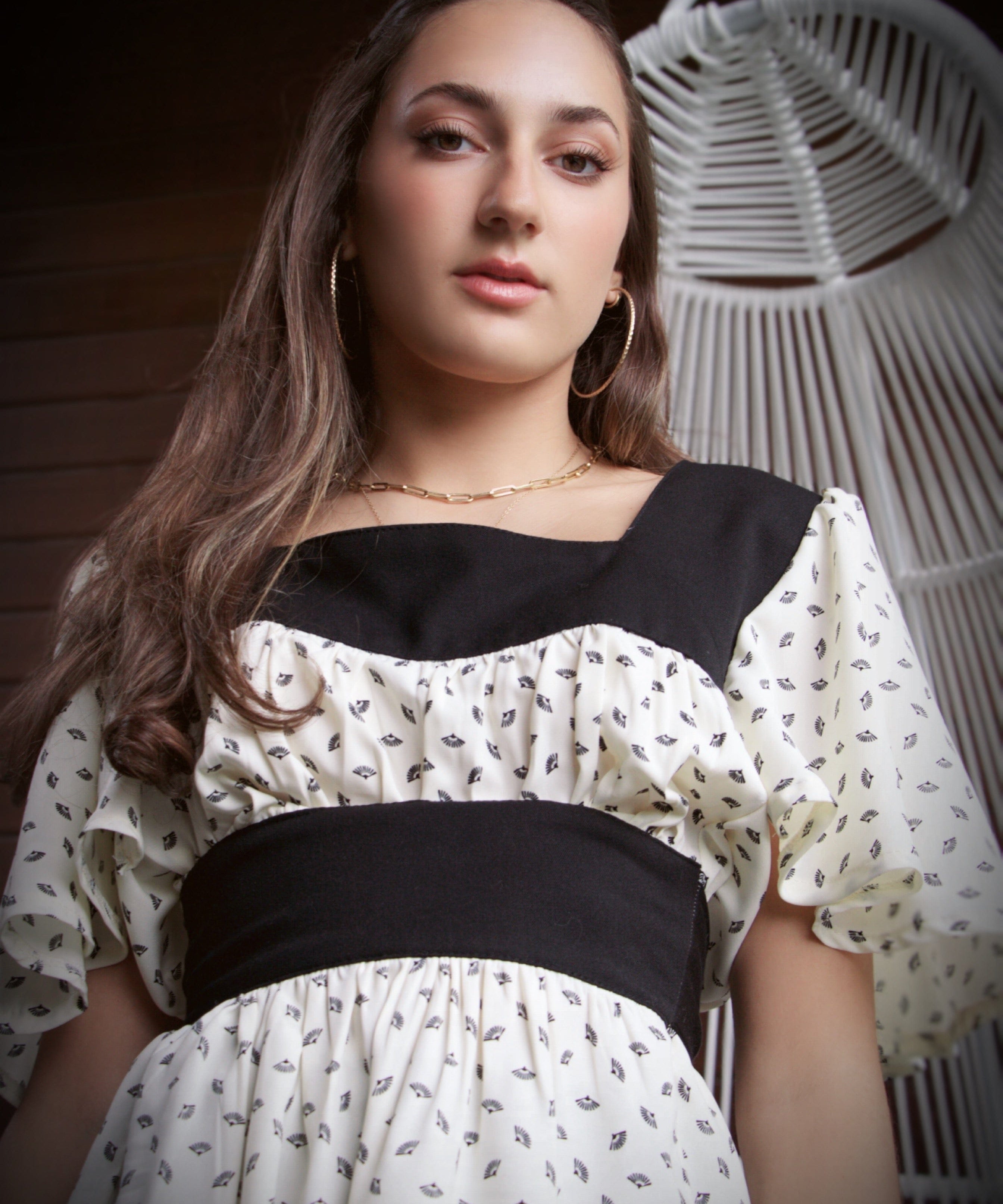 Pretty Polly Tunic - Black & Cream
