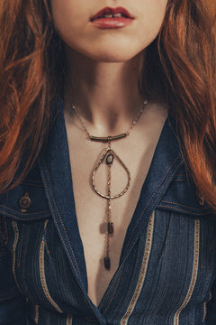 Jasper Tear Drop Necklace