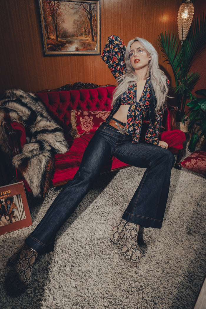 Retro denim waistcoat by soul sister since 1969