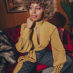 Mary Gold Peek a boo blouse - Teal - Soul Sister since 1969