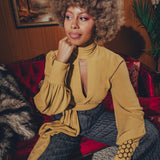 Mary Gold Peek a boo blouse - Teal - Soul Sister since 1969