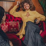 Mary Gold Peek a boo blouse - Teal - Soul Sister since 1969