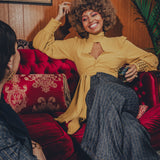 Mary Gold Peek a boo blouse - Teal - Soul Sister since 1969