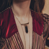 Smokey Quartz Plunger Necklace