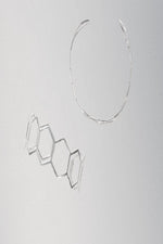 Sterling Silver Hexagon Cuff Singlet 2 cm width - Azenya