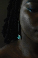 Aquamarine Sterling Silver Drop Earring - Azenya