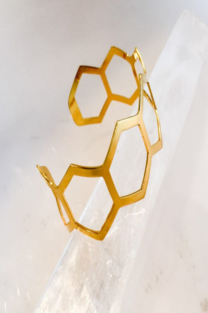 Gold Hexagon Cuff Singlet