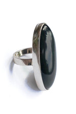 Rainbow Obsidian Silver Ring
