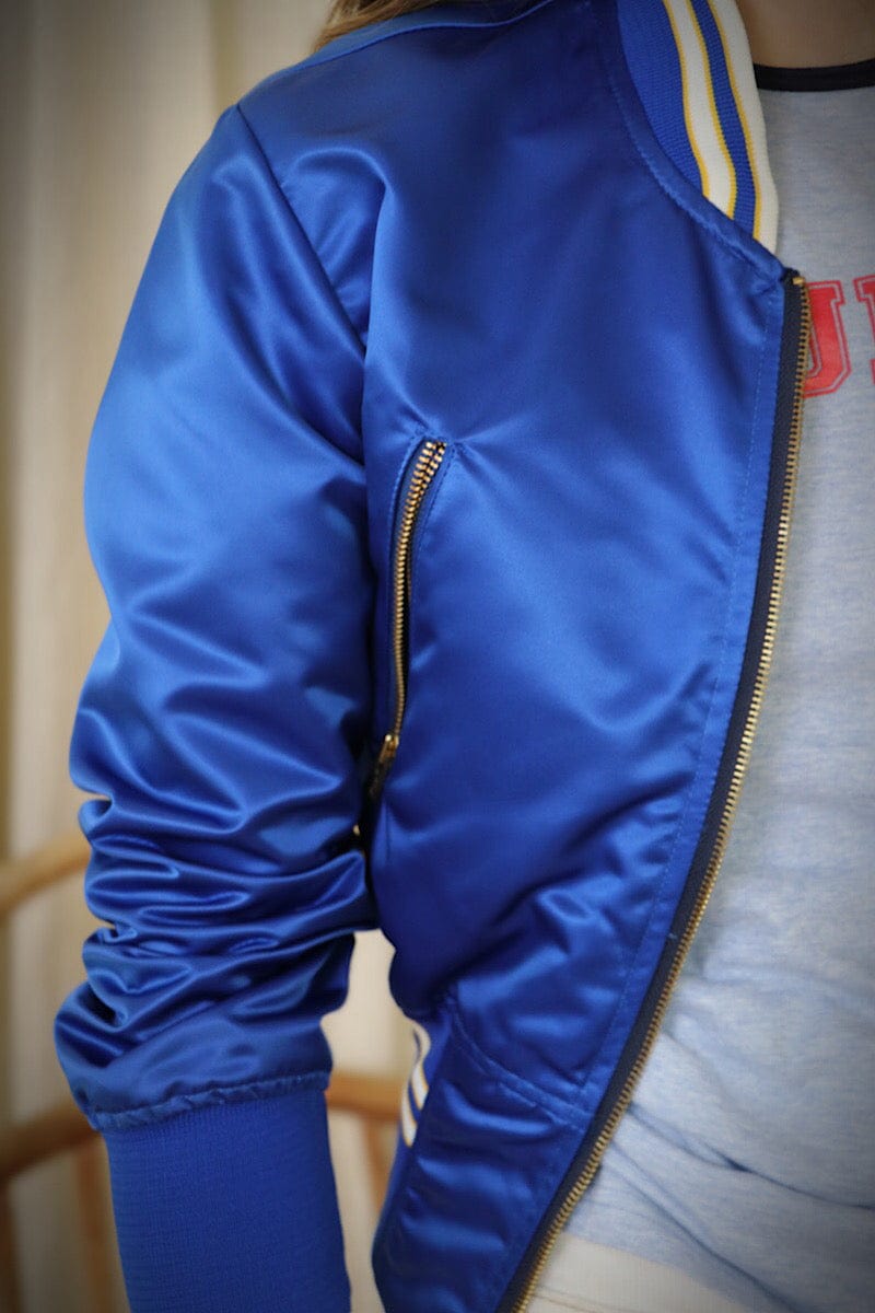 Buy SHOWOFF Men's Colourblocked Mock Collar Blue Bomber Jacket-LBR-102_Blue_XL  at Amazon.in