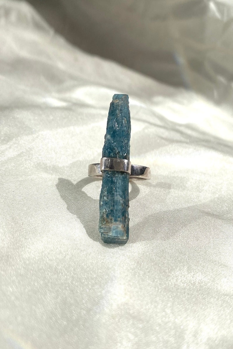 Blue Kyanite Ring Ring Sterling Silver - Azenya