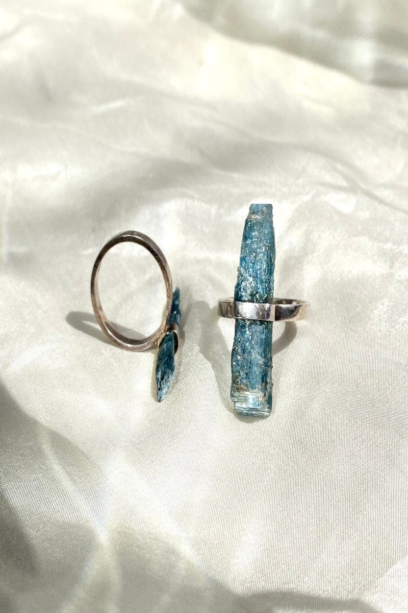 Blue Kyanite Ring Ring Sterling Silver - Azenya