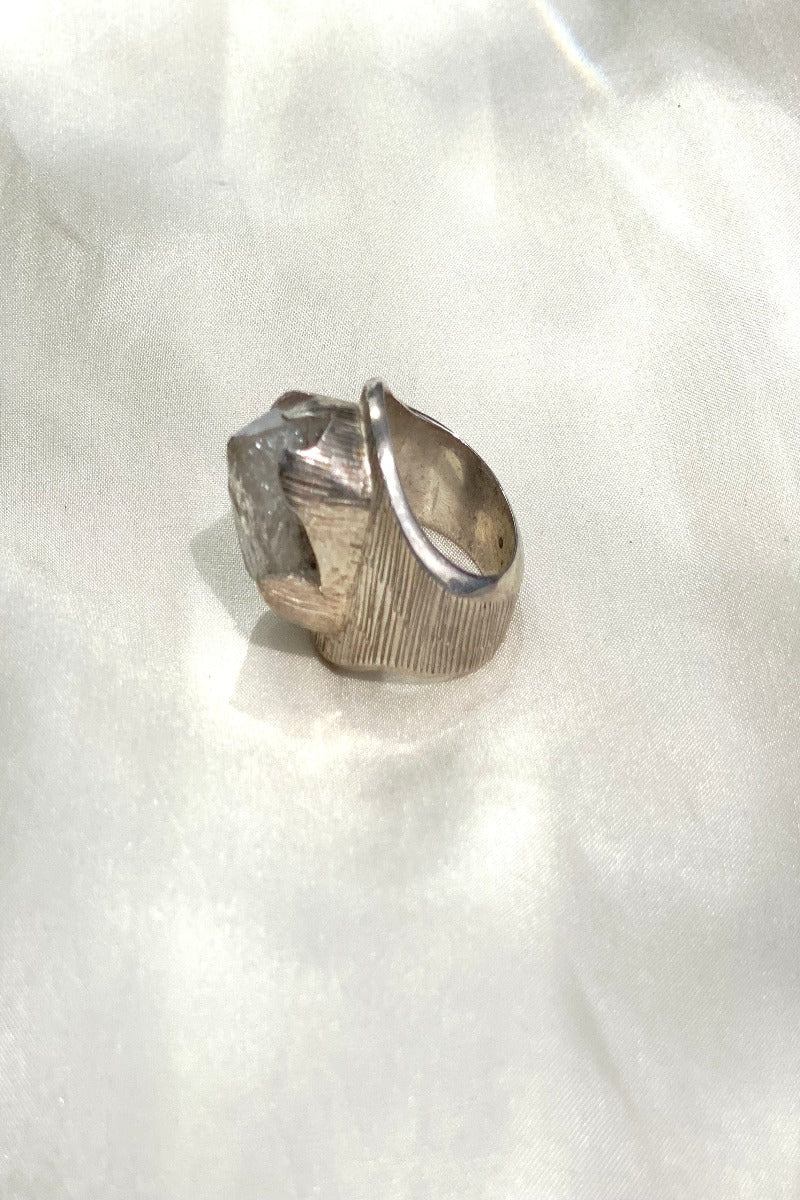 Herkemer Diamond Silver Ring - Azenya